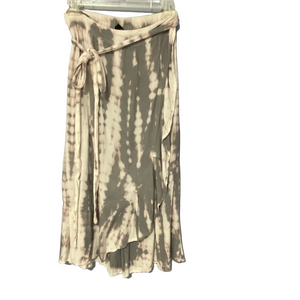 Midi boho skirt High-Low elastic waist sz M